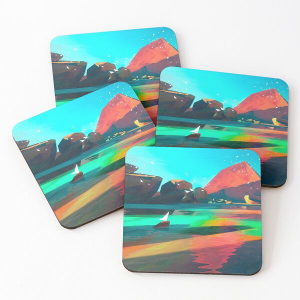 Item preview, Minimalistic Landscape painting designed and sold by Bowowwow.