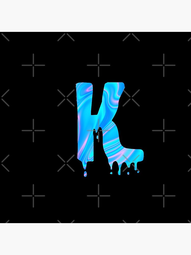 Drippy Holographic K alphabet Transparent Letter Sticker. Pin for Sale by  artistryvibes