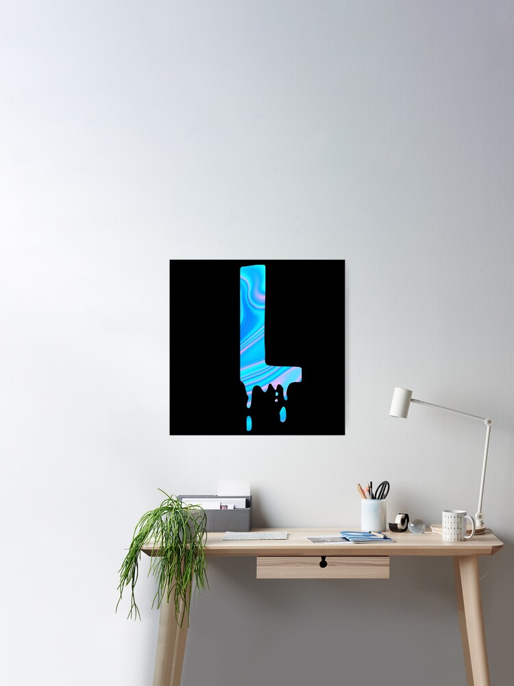 Drippy Holographic A alphabet Transparent Letter Sticker. Sticker for Sale  by artistryvibes