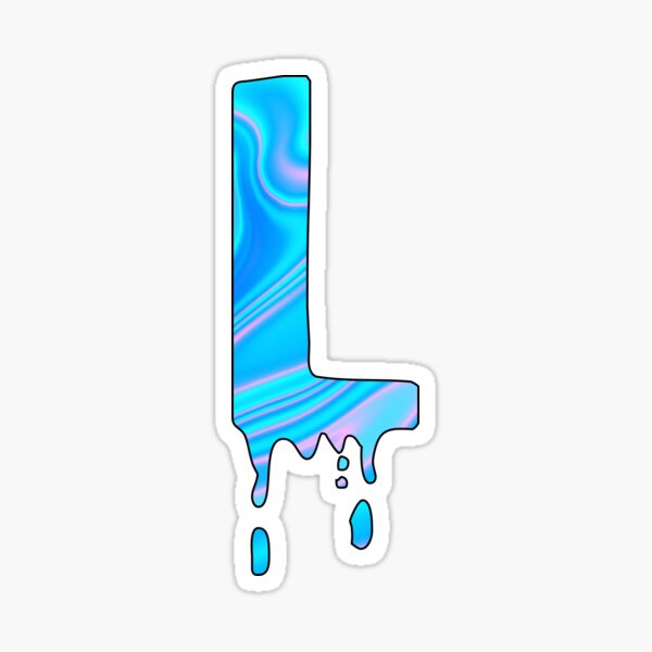 Drippy Holographic E alphabet Transparent Letter Sticker. Sticker for Sale  by artistryvibes