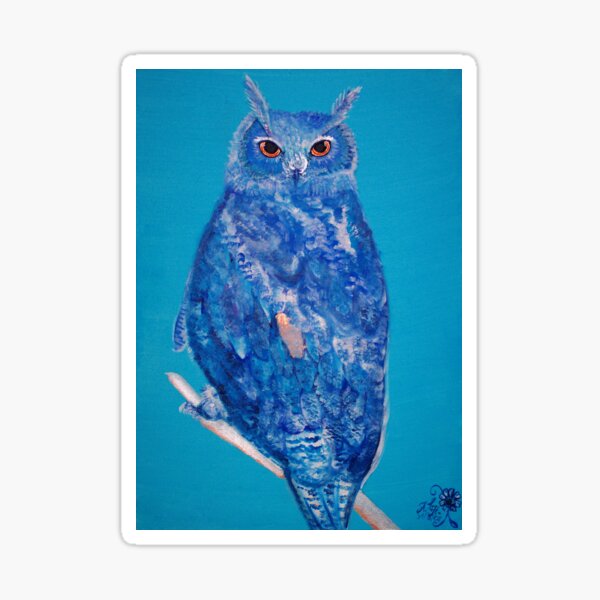 blue owl Sticker