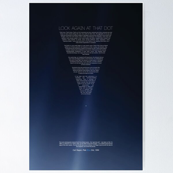 Item preview, The Pale Blue Dot - Carl Sagan | version 2.0 2020 revisited designed and sold by actColourized.