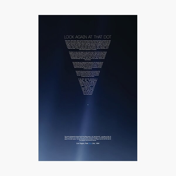 Item preview, The Pale Blue Dot - Carl Sagan | version 2.0 2020 revisited designed and sold by actColourized.