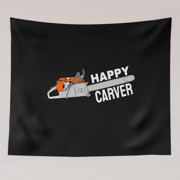 Item preview, Happy Wood Carving Chainsaw Carver designed and sold by jacks-tees.
