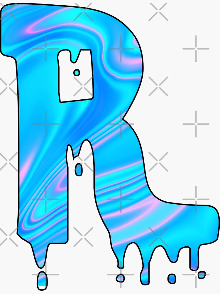 Drippy Holographic A alphabet Transparent Letter Sticker. Sticker for Sale  by artistryvibes