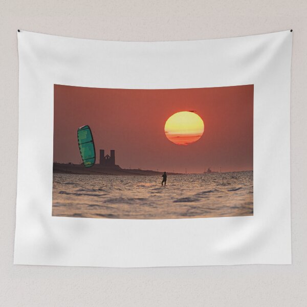 Item preview, Kitesurfing Reculver Sunset designed and sold by rogerstanger.
