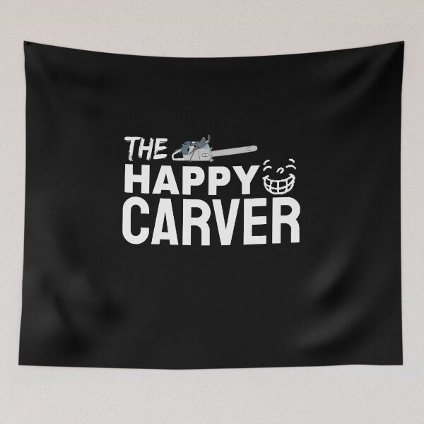 Item preview, The Happy Carver Chainsaw & Smile designed and sold by jacks-tees.