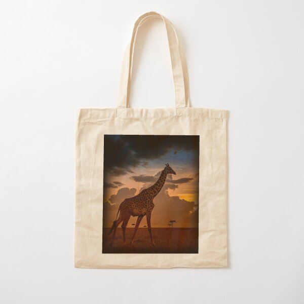 Giraffe Tote Bag With Original Quilt Art by Mary Pascoe 