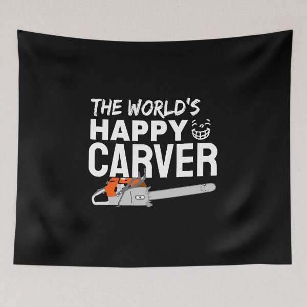 Item preview, Happiest Wood Carver In The World designed and sold by jacks-tees.