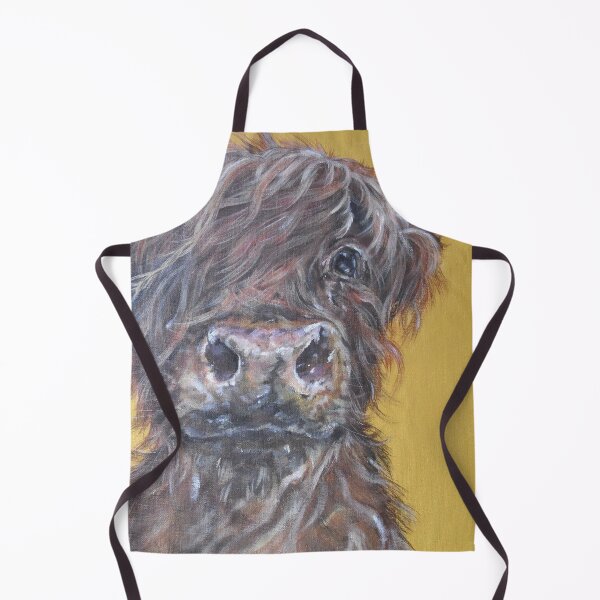 Item preview, Mini McMoo. Highland hairy cow, Heilan Scottish coo art by award-winning UK artist Sam Fenner designed and sold by SamFennerArt.