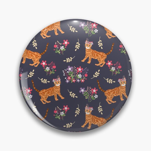 Item preview, Bengal Cat and Flowers designed and sold by lulululupaint.