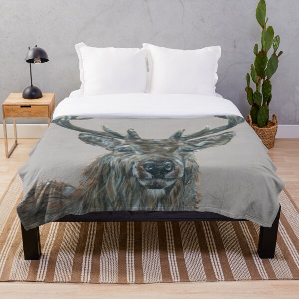 Item preview, Hello Deer. Deer, stag art by award-winning UK artist Sam Fenner designed and sold by SamFennerArt.