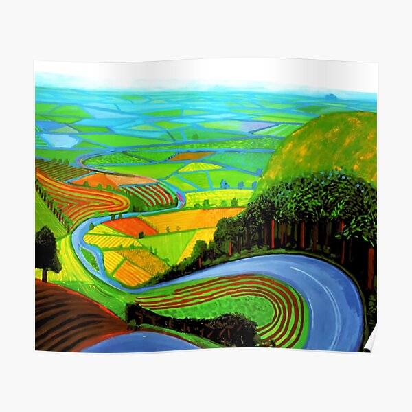 Blue Garrowby Hill Poster