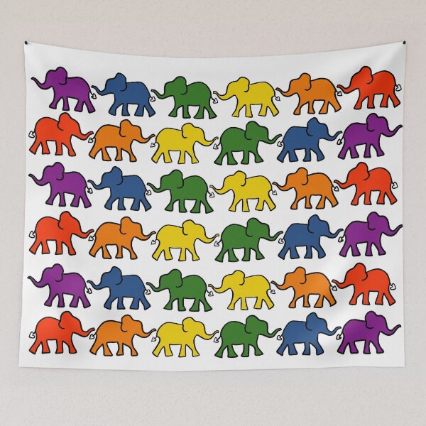 Item preview, Rainbow Elephants designed and sold by Sian Harris.