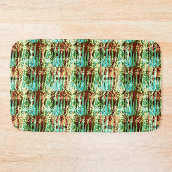 Item preview, Pattern striped brown green with leaves designed and sold by EnfinityDesign.