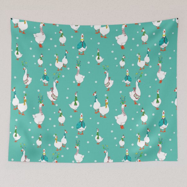 Item preview, Merry Christmas from the Geese family illustrations designed and sold by kittyvdheuvel.
