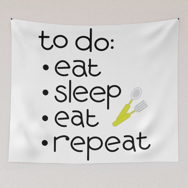 Item preview, Calling all toddlers! Eat Sleep *Eat* Repeat, with Spoon and Fork icon designed and sold by Susan Marie Williams.
