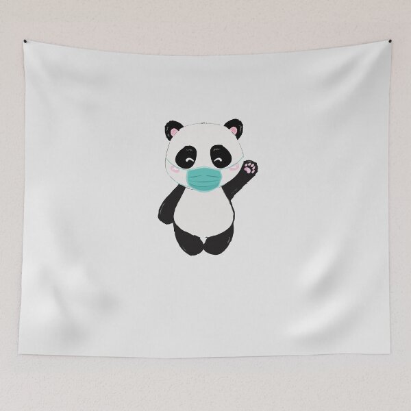 Item preview, Cute Panda With Face Mask Funny Gift For Animal Lovers designed and sold by CreativeGift.