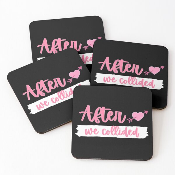 Item preview, After we collided movie title pink heart on black designed and sold by BloompodDesigns.