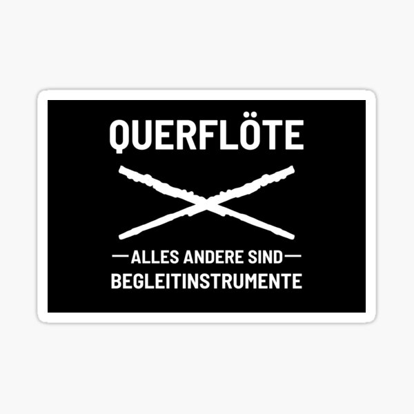 Sticker Querflote Redbubble