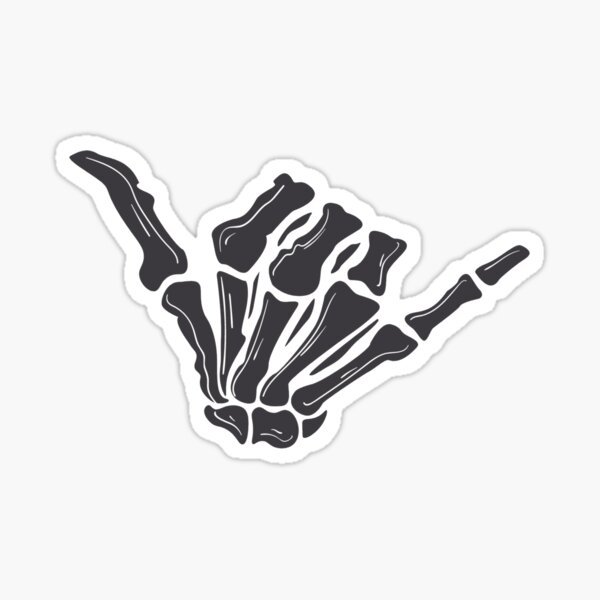 Hang Loose Skeleton Stickers | Redbubble