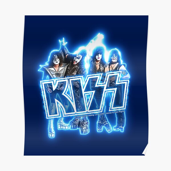 KISS ® the Band - Blue Energy Glow Poster