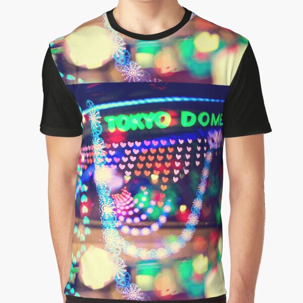 Love Tokyo Dome Colorful Psychedelic Heart Bokeh Lights Graphic T-Shirt