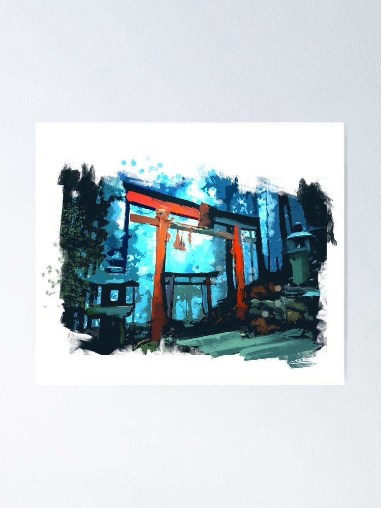 “Japanese Shinto shrine” Poster by NihonJinDesu | Redbubble