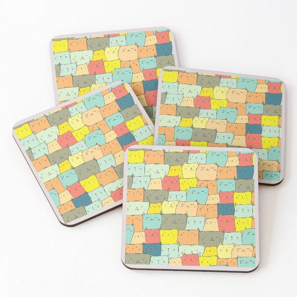Item preview, Cute Colorful Cats Pattern designed and sold by FitFabFunny.
