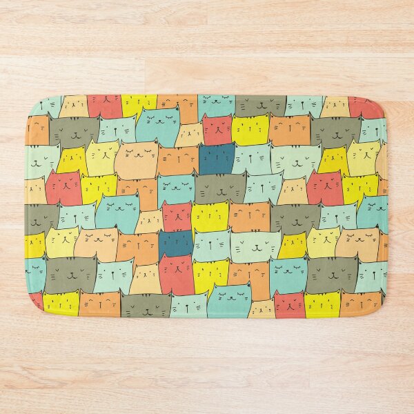 Item preview, Cute Colorful Cats Pattern designed and sold by FitFabFunny.