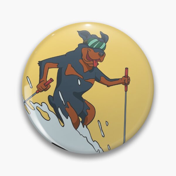 Item preview, Rottweiler dog skiing designed and sold by Monkey Ful.