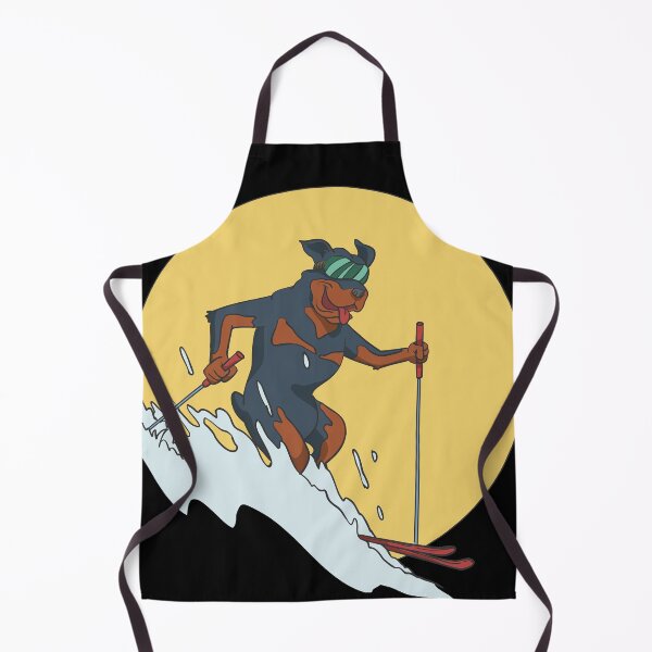 Item preview, Rottweiler dog skiing designed and sold by Monkey Ful.