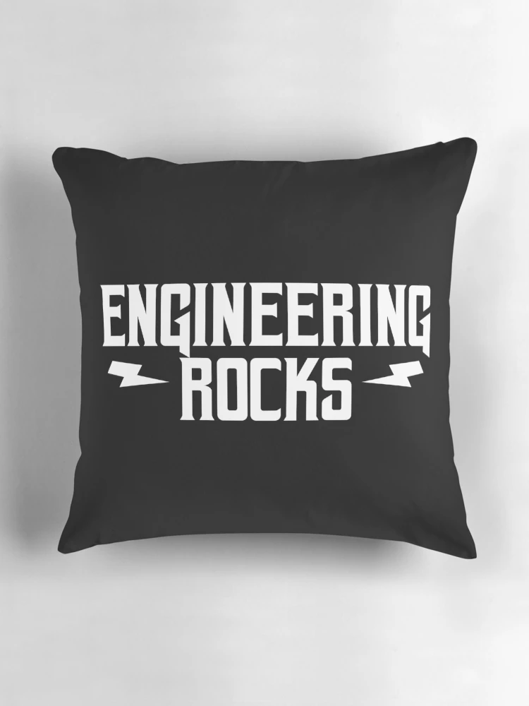 Thumbnail 3 of 4, Pillow, Engineering Rocks designed and sold by teesaurus.
