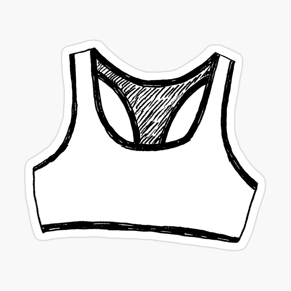 Sports Bra Sticker for Sale by Elena Tamova