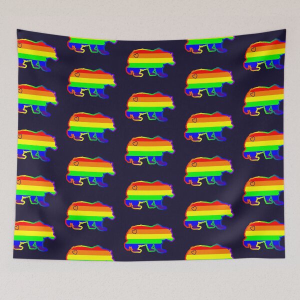 Item preview, Gay Fathers And Mothers Day LGBTQ Rainbow Bear Heart designed and sold by brodyquixote.