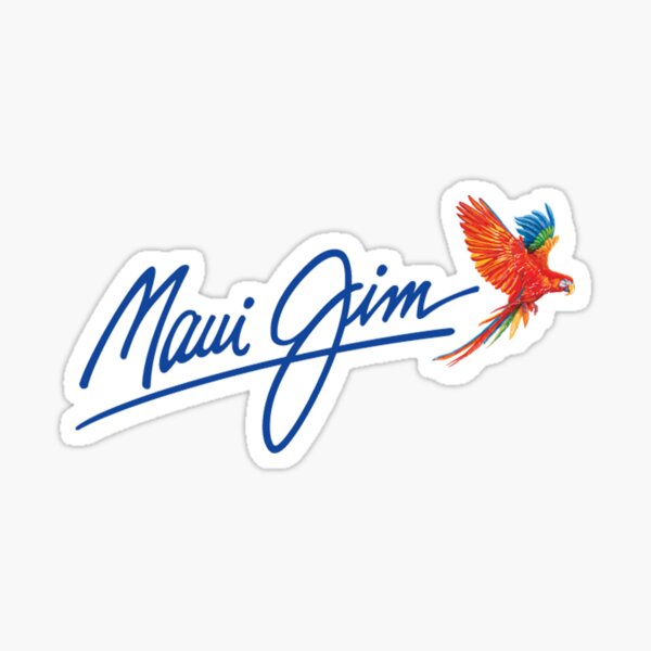 the "-maui" Hawaii beach style and fashion -JiM'- factory merch Sticker