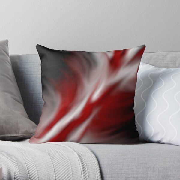 Décoratif rouge et blanc Coussin
