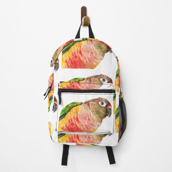 Item preview, Green-cheeked Conure - Watercolor Art Red Yellow Green designed and sold by L'Atelier Oranjade.