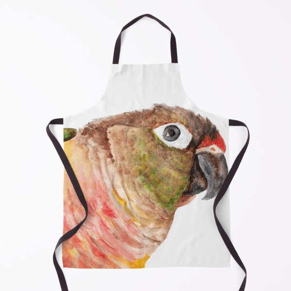 Item preview, Green-cheeked Conure - Watercolor Art Red Yellow Green designed and sold by L'Atelier Oranjade.