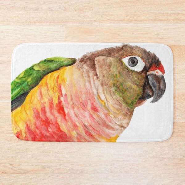 Item preview, Green-cheeked Conure - Watercolor Art Red Yellow Green designed and sold by L'Atelier Oranjade.
