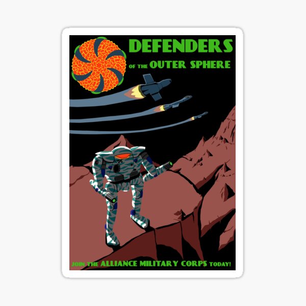 Item preview, Battletech - Alliance Military Corps poster "Defenders of the Outer Sphere" designed and sold by Digital Nettle Tea.