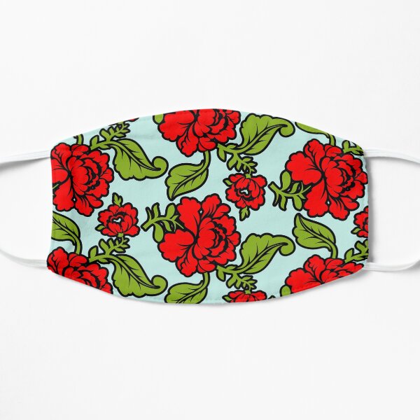 Red rose Flat Mask