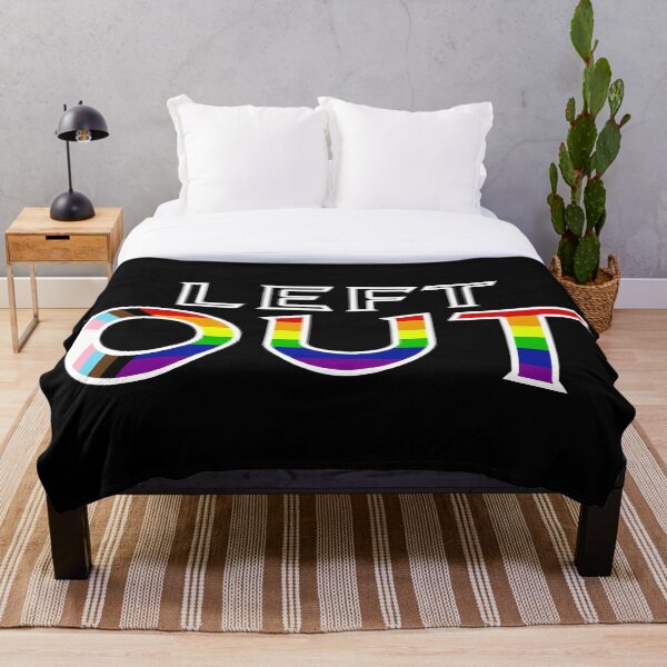 Item preview, Left Out - Transparent Blocky - White Outline (Progressive/Quasar LGBTQ+ Flag) designed and sold by DanJaguar.