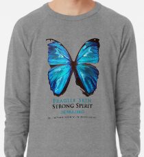 Beautiful Blue Butterfly Proceeds donated to DebRa.org Lightweight Sweatshirt