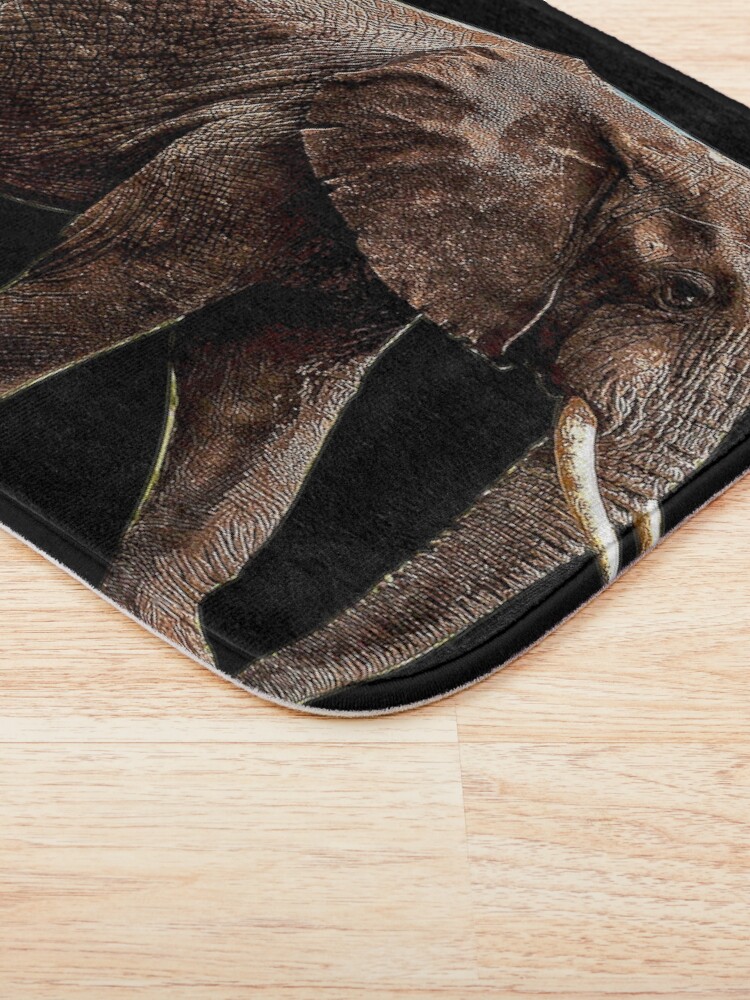 "The Great African Elephant" Bath Mat by mabhanzi Redbubble