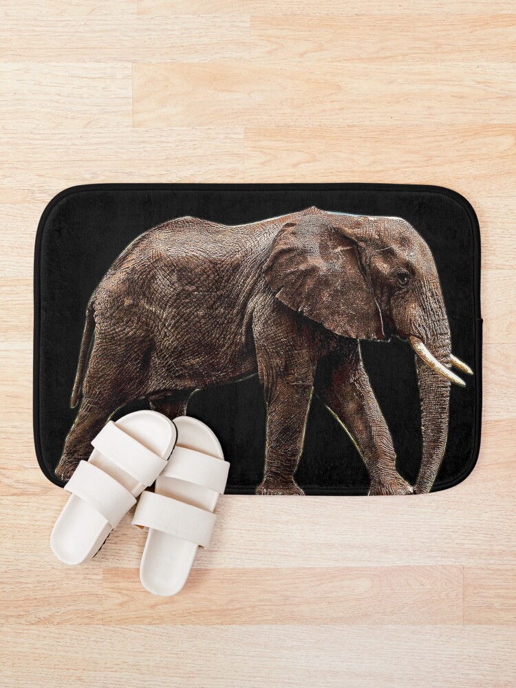 "The Great African Elephant" Bath Mat by mabhanzi Redbubble