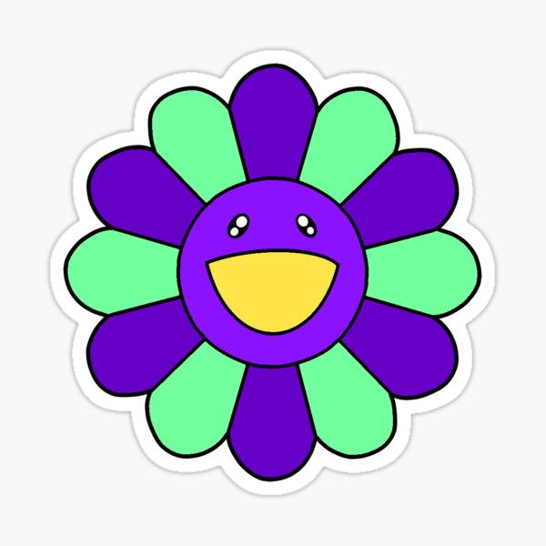 "Takashi murakami happy flower" Sticker by naosarts ...