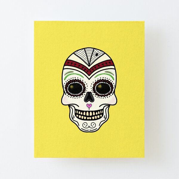 La Catrina Skull Aufgezogener Druck auf Leinwandkarton