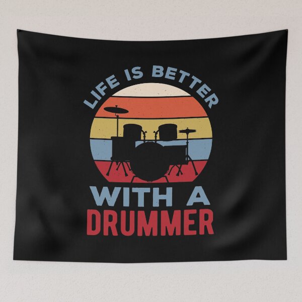 Item preview, Life Is Better With A Drummer Funny Drummer Drumming designed and sold by artworkbyrihen.