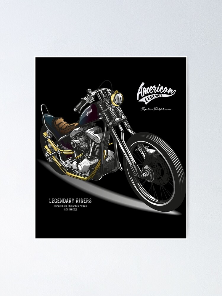 Póster «Ropa de moto, de leyenda americana.» de hypnotzd | Redbubble